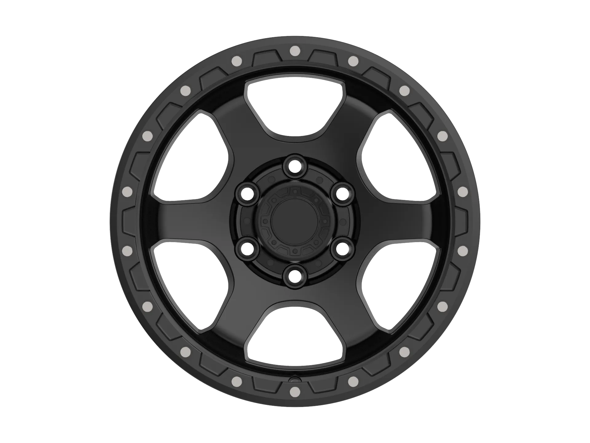 New Whirlman High-Quality Full Satin Black 5x150 Off-Road Truck Wheels 17-18 Inches Alloy 4x4 Beadlock Off-Road Multi-Spoke